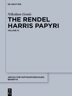 cover image of The Rendel Harris Papyri